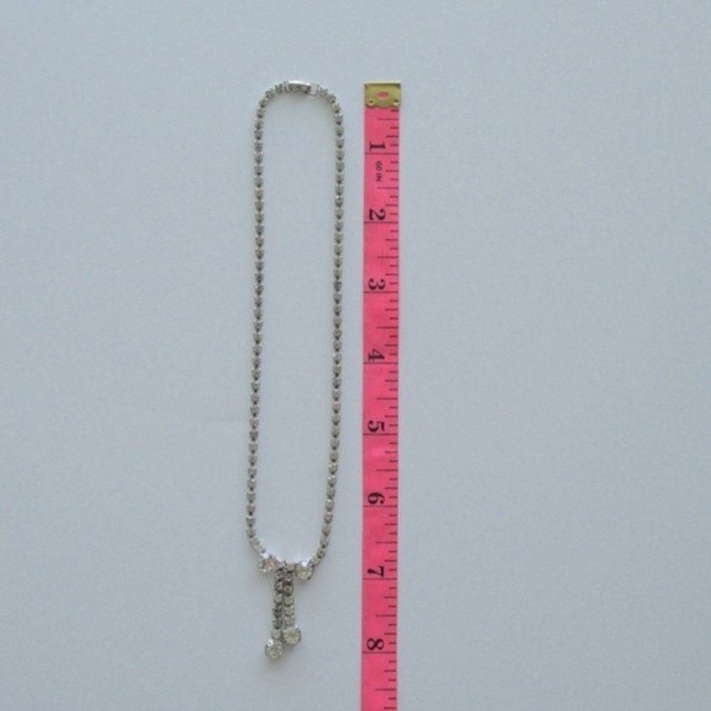 Crystal Rhinestone Drop Pendant Necklace - Picture 11 of 11